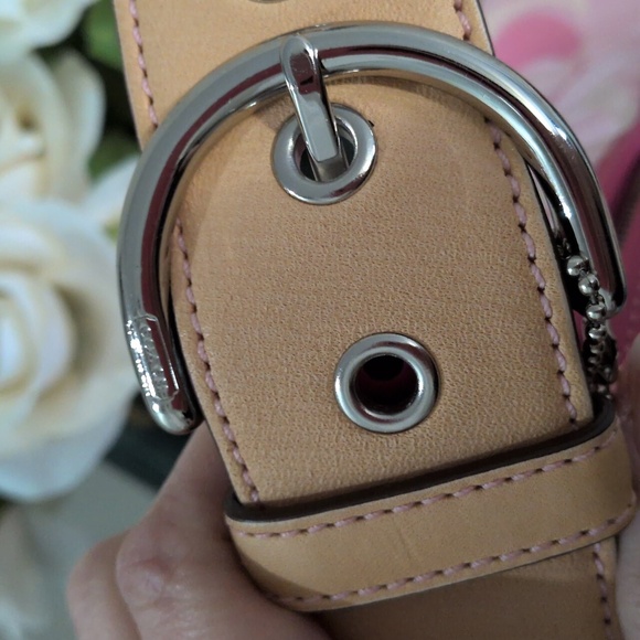 Y2K Coach Optic Large Hobo Bag In Signature Pink Jacquard & Leather Vintage VTG - Picture 13 of 16